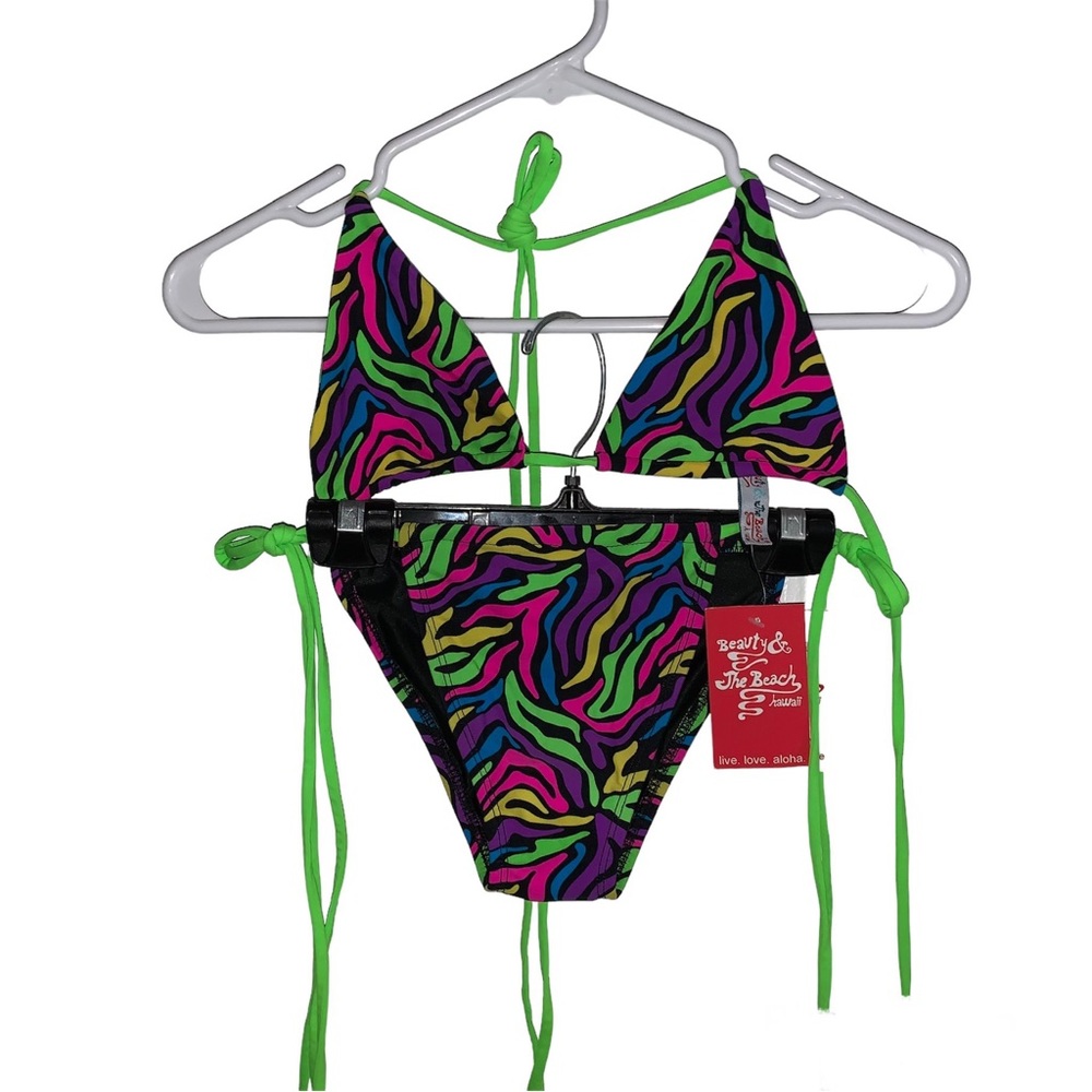 NEW Beauty & the Beach Irina Bikini in Neon